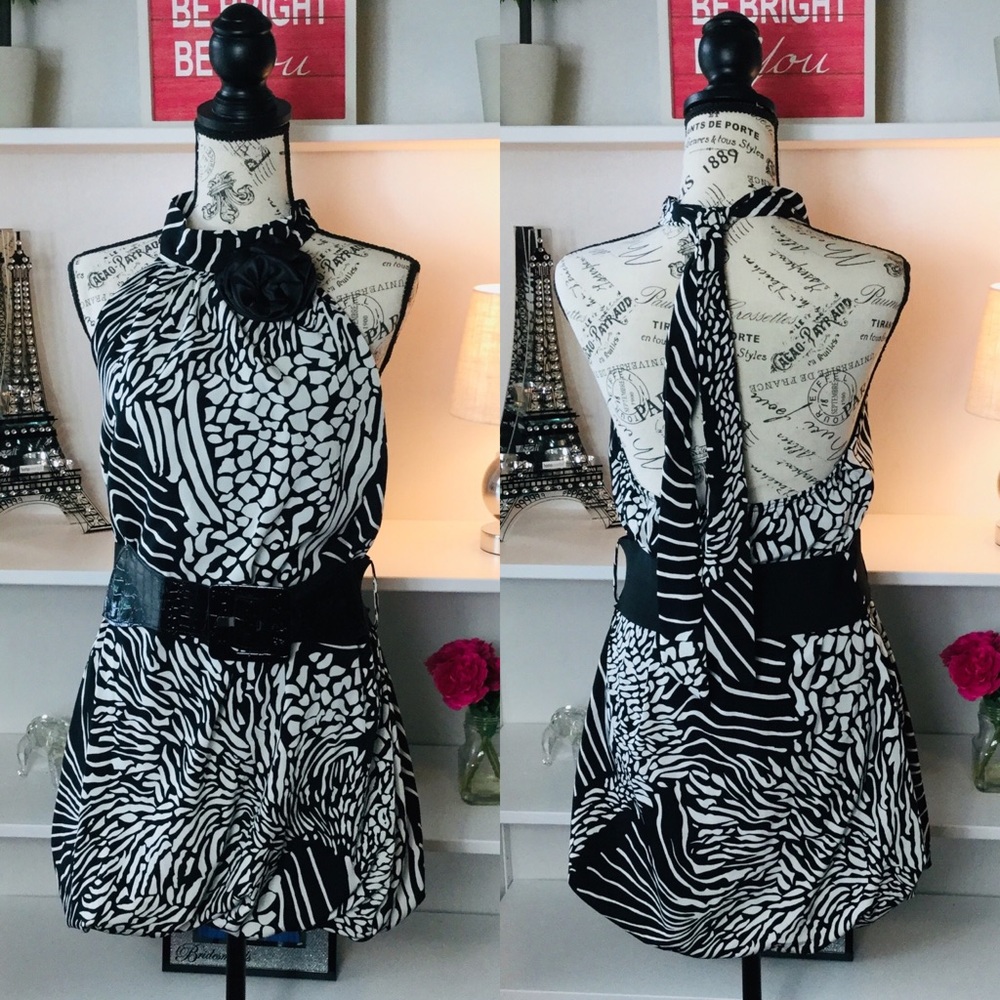 BRAND NEW! Monaco Black/White Dress